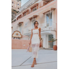 Vestido Casamento Civil e Festas Branco Guipir Vestido Casamento Civil e Festas Branco Guipir
